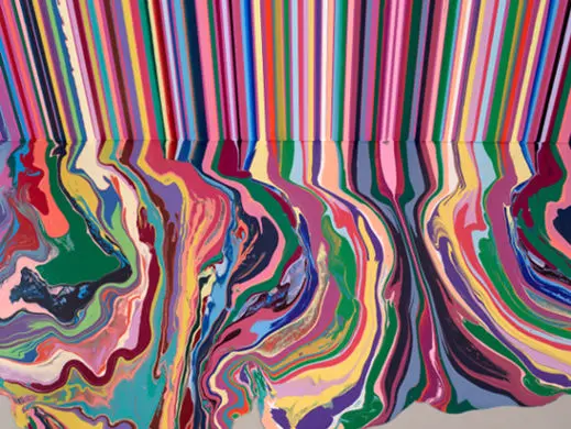 imresizer Credit 2 Ian Davenport Deep Magenta Mirrored 2022. Courtesy of the artist and Waddington Custot imresizer Credit 2 Ian Davenport Deep Magenta Mirrored 2022. Courtesy of the artist and Waddington Custot