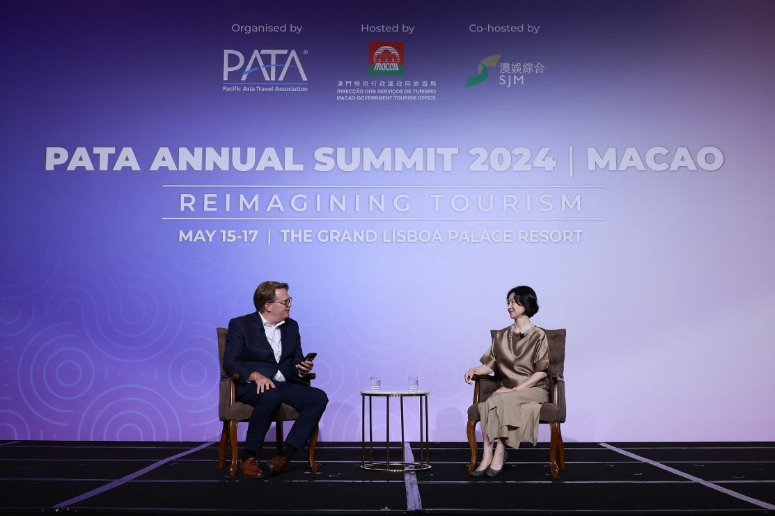 Peter Semone PATA chair in the major session a Conversation With Pansy Ho Peter Semone PATA chair in the major session a Conversation With Pansy Ho
