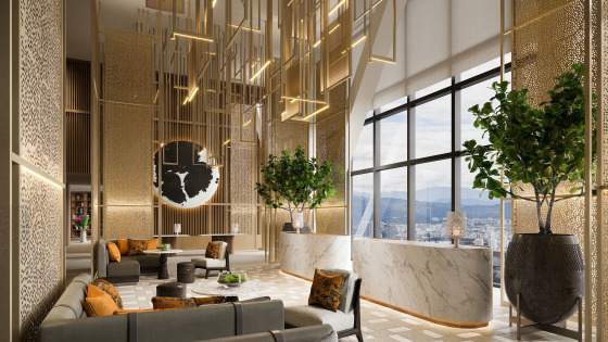 Rendering of Reception Lobby Rendering of Reception Lobby