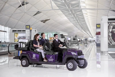 ALLWAYS Concierge HK electric buggy service Plaza Premium Group ALLWAYS Concierge, ALLWAYS at Your Service at the Airport