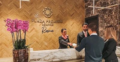 Plaza Premium Lounge Rome reception Plaza Premium Lounge Rome reception