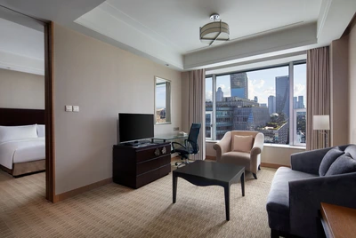 HI Chengdu Centry city 1 King Bed 1 Bedroom Suite Living and Dining HI Chengdu Centry city 1 King Bed 1 Bedroom Suite Living and Dining