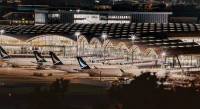 Hong Kong airport night 1 HKIA Wins Top Spot as World’s Busiest Cargo Airport in 2024