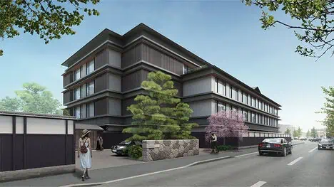 A rendering image of the exterior of the upcoming Regent Kyoto