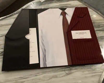 The Prohibition Cocktail Menu at the Ritz Bar & Lounge, Portman Ritz-Carlton, Shanghai 4 Menu design looks like Mafia bosses tailored suit_2