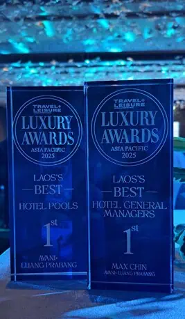 Avani+ Luang Prabang earned top honours among other Minor Hotels at the Travel + Leisure Luxury Awards Asia Pacific 2025 2 Avani+ Luang Prabang General Manager Max Chin named the Best GM in Laos