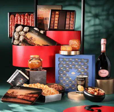 香港文華東方酒店 共慶中秋佳節 2 豪華月餅三層禮物籃中秋佳節傳統送禮的不二之選