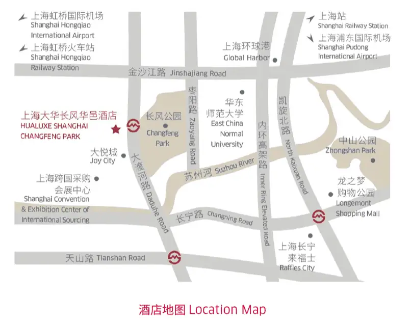 HUALUXE Shanghai Changfeng Park Hotel Review: What to Expect 3 map