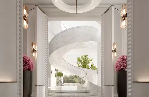 Review: How Waldorf Astoria Shanghai Qiantan Redefines Luxury in Shanghai 12 spiral marble staircase