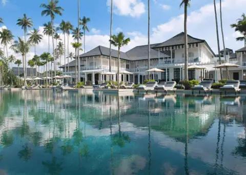 The Sanchaya Review: Luxury Beachfront Escape 20 The Sanchaya may be just an hour’s ferry ride from Singapore, or a ninety-minute flight from Jakarta — but it transports guests to another world