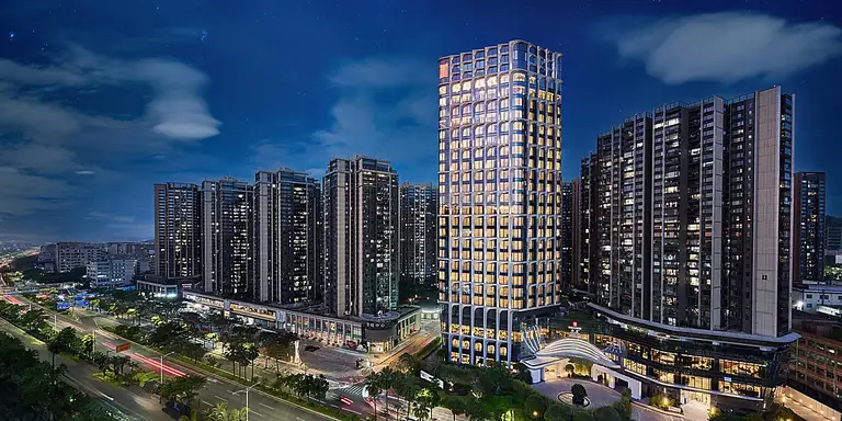 深圳宝安京基华邑酒店外观_夜景