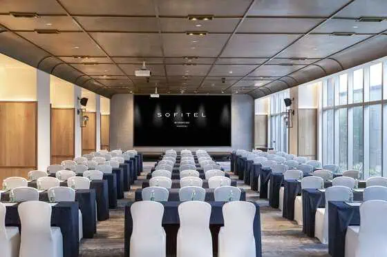 Sofitel Haikou Review: What It's Really Like to Stay Here 8 Sofitel Haikou ballroom setup for conference event