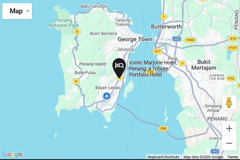 location of Iconic Marjorie Hotel Penang