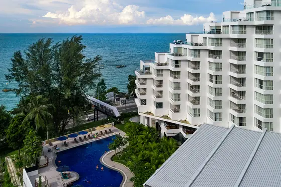 Red Bird Travel News 8 Sea view over Strait of Malacca from hotel balcony of Doubletree Resort by Hilton Penang