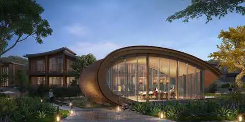 Hotel Indigo Nanjing Garden Expo Review: A Design-Led Quarry Retreat Inside China’s Most Unusual Resort Landscape 15 • Tea Bar at Hotel Indigo Nanjing Garden Expo