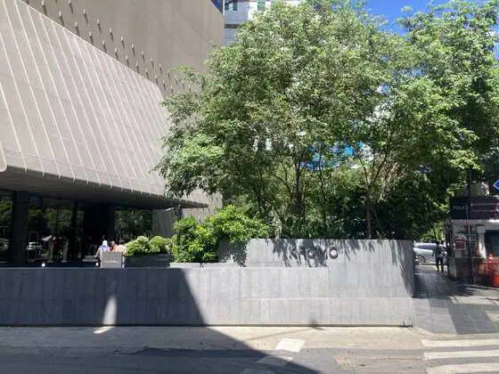 Hotel entrance of KROMO Bangkok, Curio Collection by Hilton near Sukhumvit Road in central Bangkok