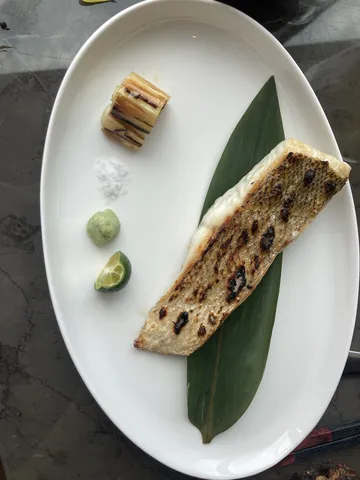 Charcoal-grilled Hainan Sea Bass at YONE restaurant