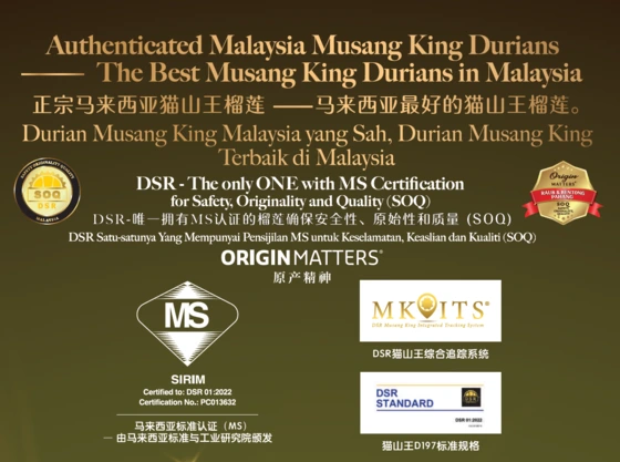 DSR Taiko Berhad showcases its Musang King traceability and authentication system, highlighting safety, originality and quality