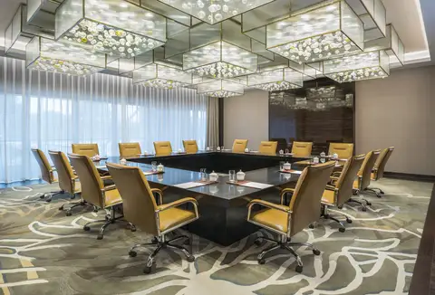 Conference meeting room at The Grand Mansion Hotel Nanjing designed for corporate events and business gatherings