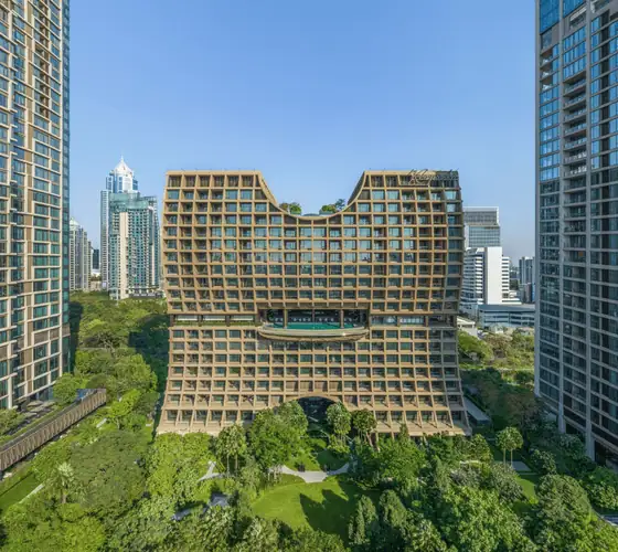 Sindhorn Kempinski Hotel Bangkok modern luxury facade Sindhorn Village Bangkok