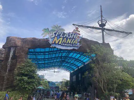Entrance to SplashMania Waterpark at Gamuda Cove, Malaysia