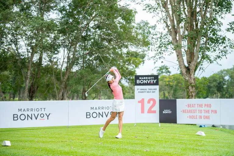 Marriott Bonvoy Charity Golf Day in Thailand with golfers on the course