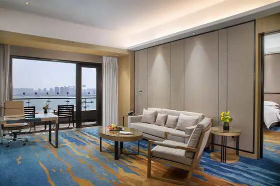 Premium Riverview Suite living room at InterContinental Wuhan