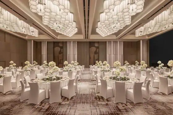 The Grand Ballroom at The Ritz-Carlton wedding set up