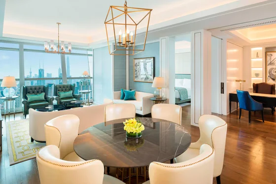 Guest room at The St. Regis Shanghai Jingan