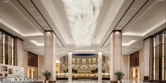 Grand lobby of InterContinental Wuhan hotel