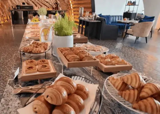 Breakfast dishes and breads served at Club Fairmont, Fairmont Bangkok Sukhumvit