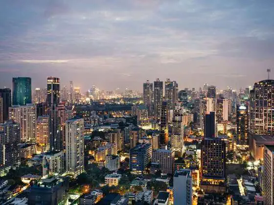 Bangkok city view from a Fairmont Gold Deluxe King room