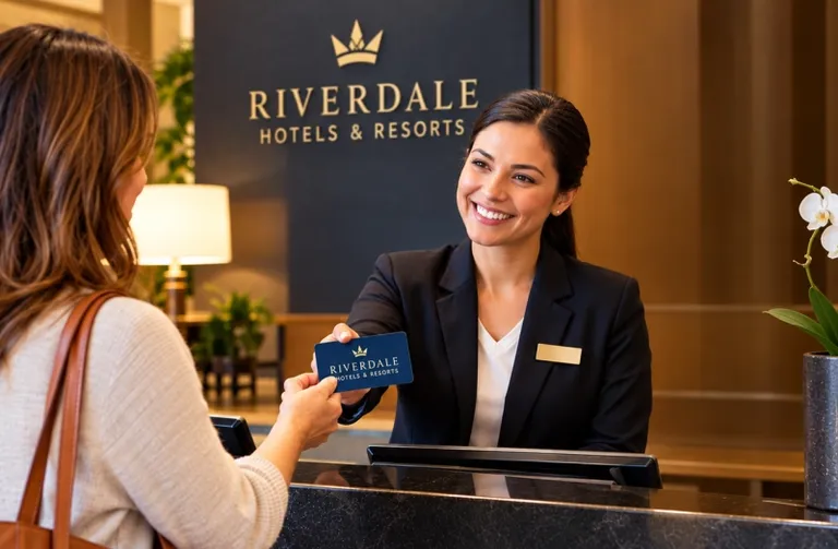 Guest Service at a hotel reception desk