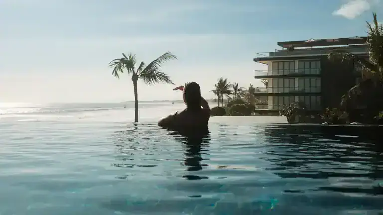 Infinity pool at Alila Seminyak in Bali.