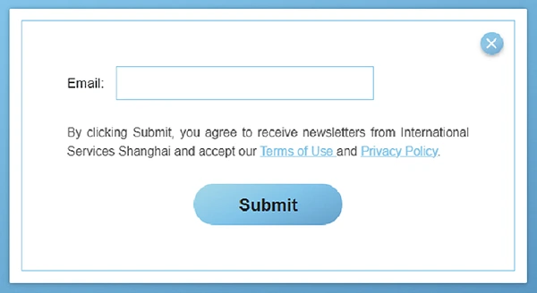 International Services Shanghai newsletter subscription