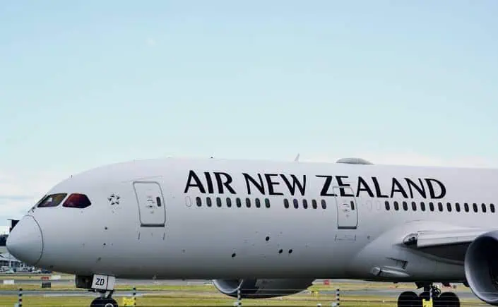Air New Zealand aircraft operating flights between Shanghai and Auckland for Chinese New Year 2027