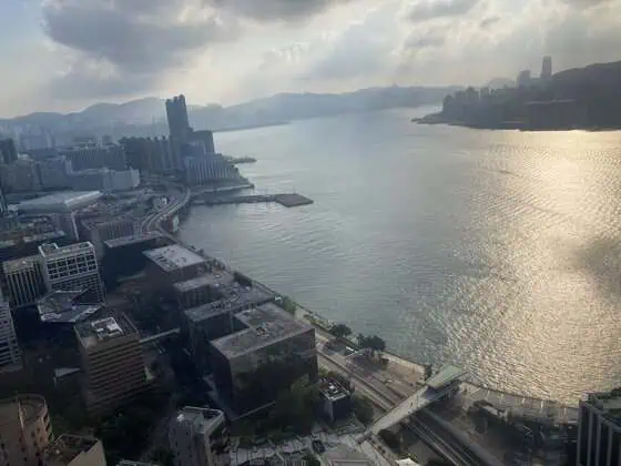 Swim Club occupies the hotel's 50th floor, overlooking Hong Kong's skyline.