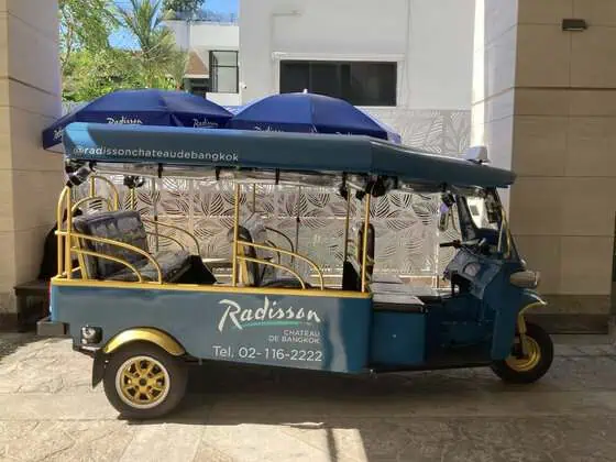 Hotel shuttle cart at Radisson Hotel Chateau de Bangkok