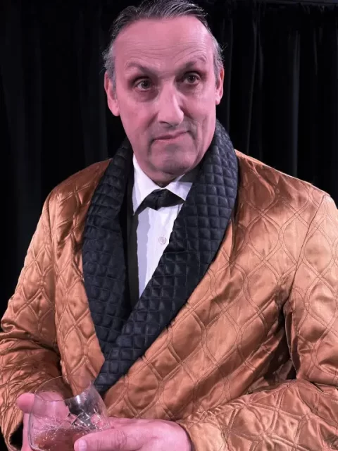 Nigel Miles-Thomas in costume props Nigel Miles-Thomas in costume props